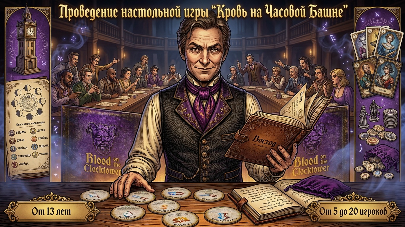 Настольная игра «Кровь на&nbsp;Часовой Башне»